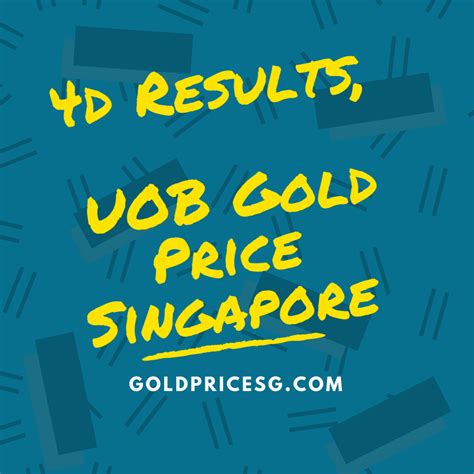 www singapore pools|UOB Gold price.